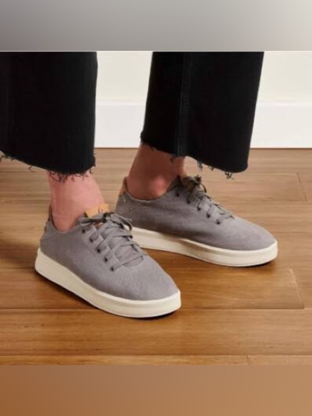 NEW!! Women’s OluKai Ki’ihele Li Fog (Gray) Canvas Slip On Sneakers Size 5M